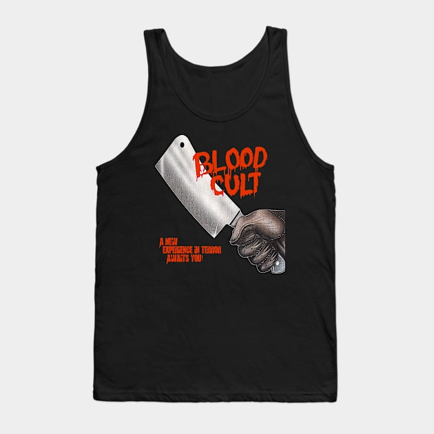 Blood Cult Retro Cult Classic Horror Fan Art Tank Top by darklordpug